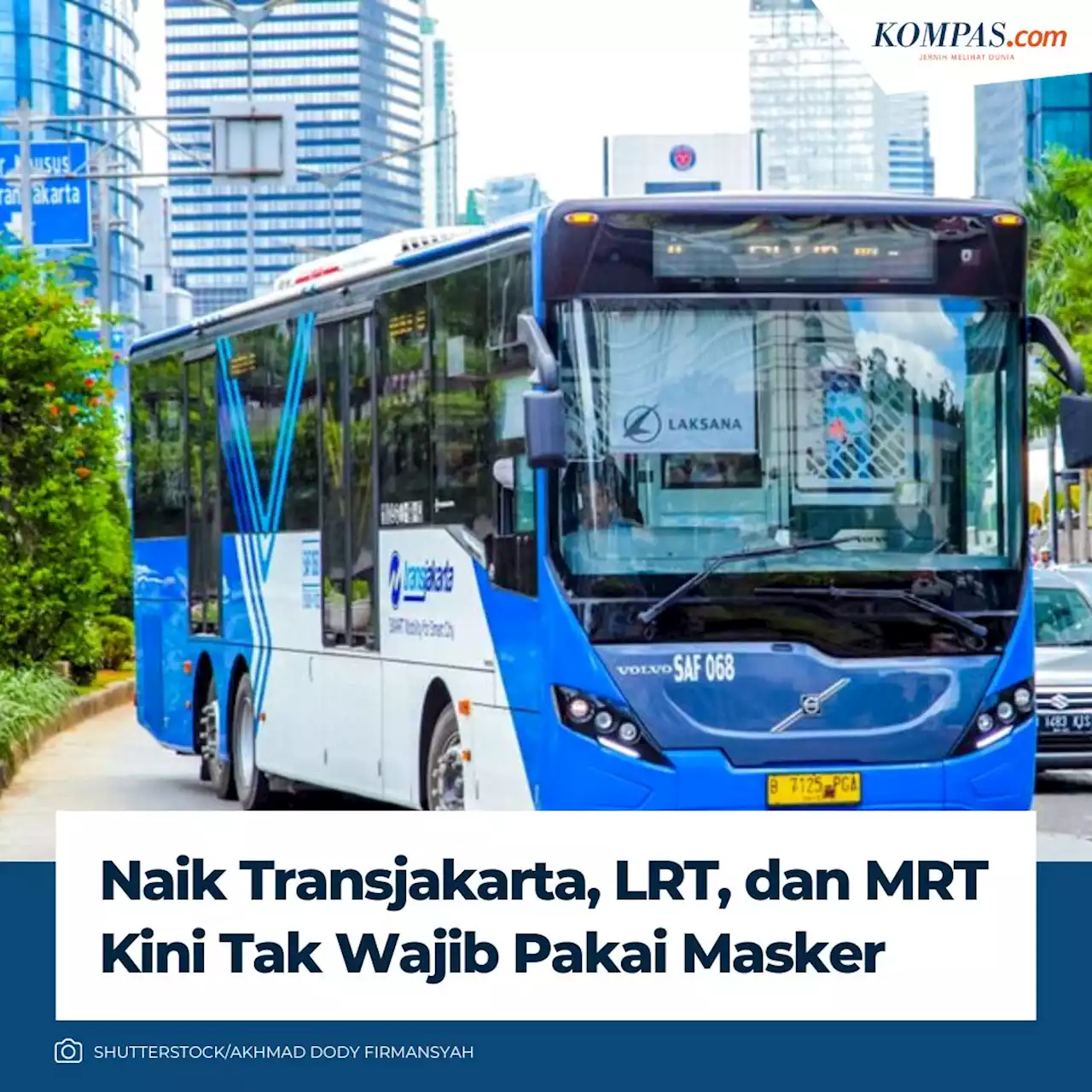 Naik Transjakarta, LRT, dan MRT Kini Tak Wajib Pakai Masker