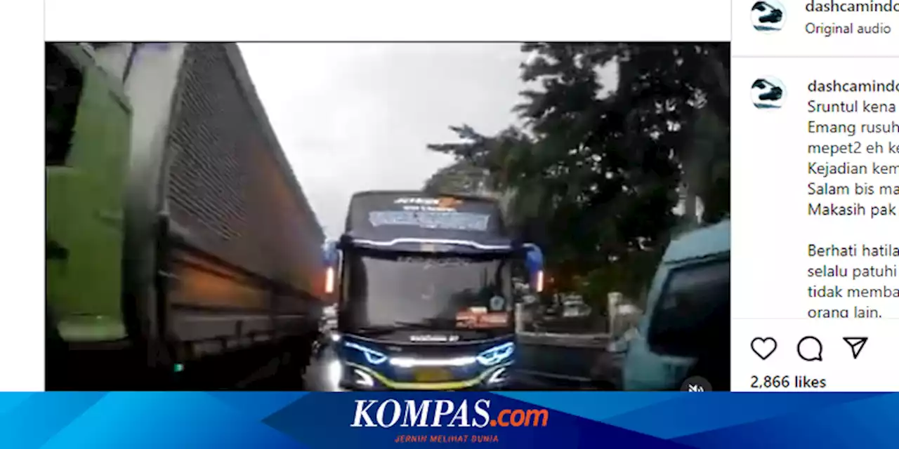 Viral Video Aksi Ugal-ugalan Sopir Bus Pandawa 87, Berakhir Ditilang Polisi