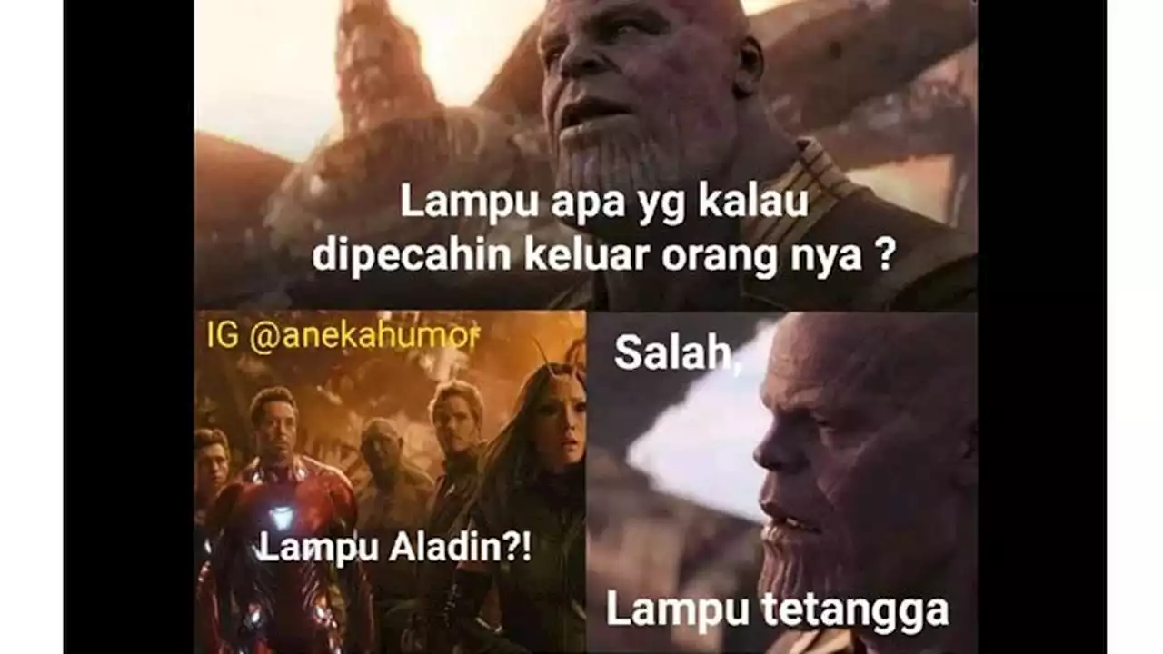 6 Meme Tebak-Tebakan ala Thanos Ini Bikin Geregetan