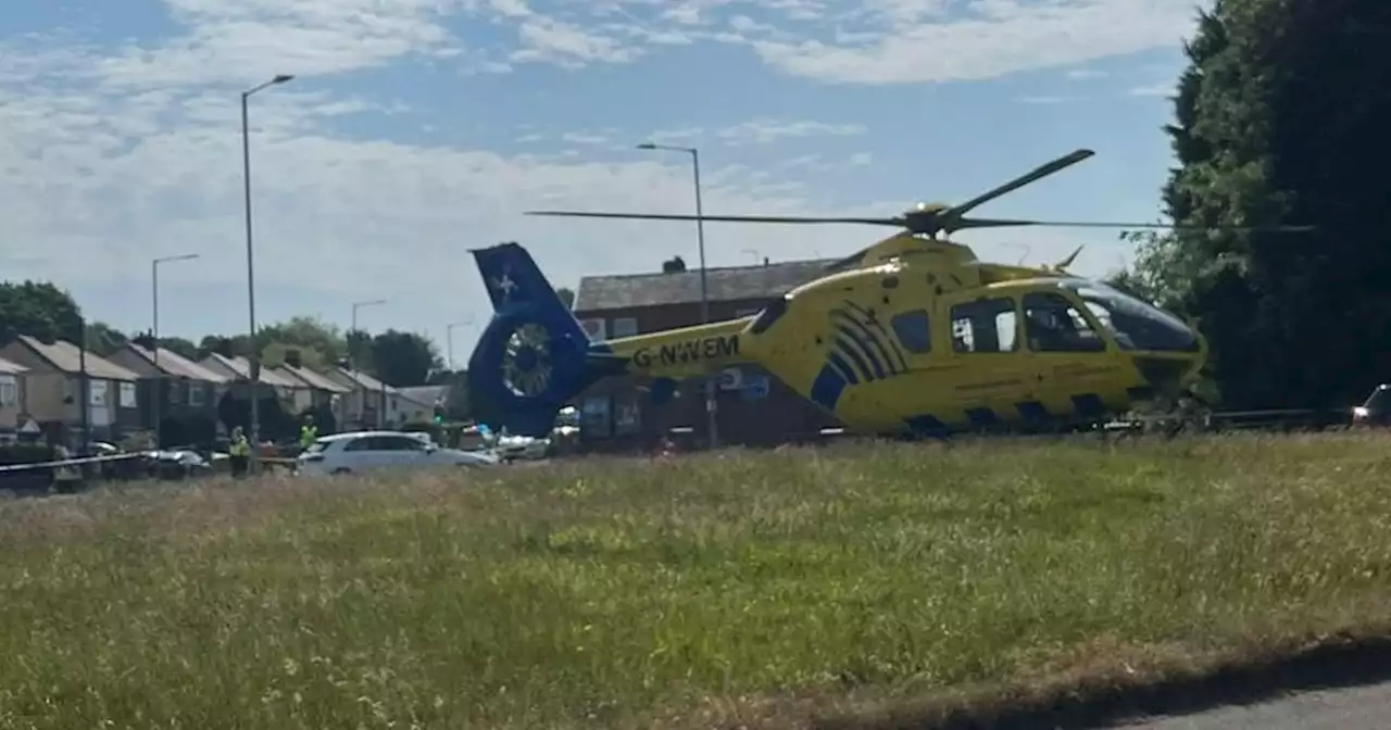 Pensioner rushed to hospital in 'serious' condition after being hit by cyclist