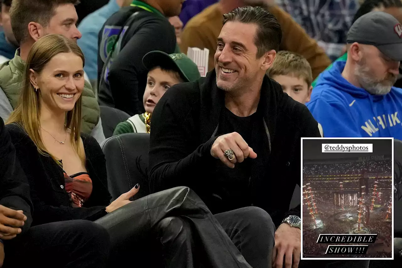 Aaron Rodgers, rumored girlfriend Mallory Edens attend Ed Sheeran show at MetLife Stadium