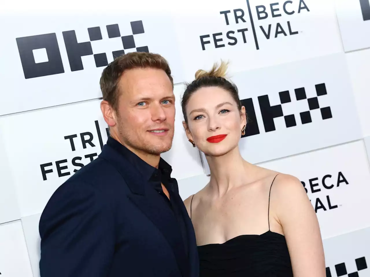 Sam Heughan Leaves Caitríona Balfe the Ultimate Jamie Fraser Voice Text at the 'Outlander' Premiere