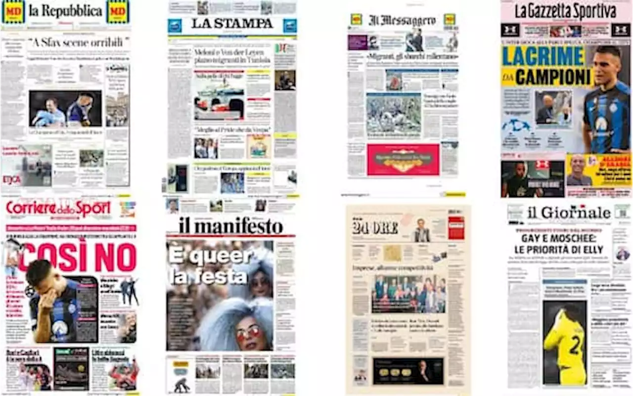 Le prime pagine dei quotidiani di oggi 11 giugno: la rassegna stampa