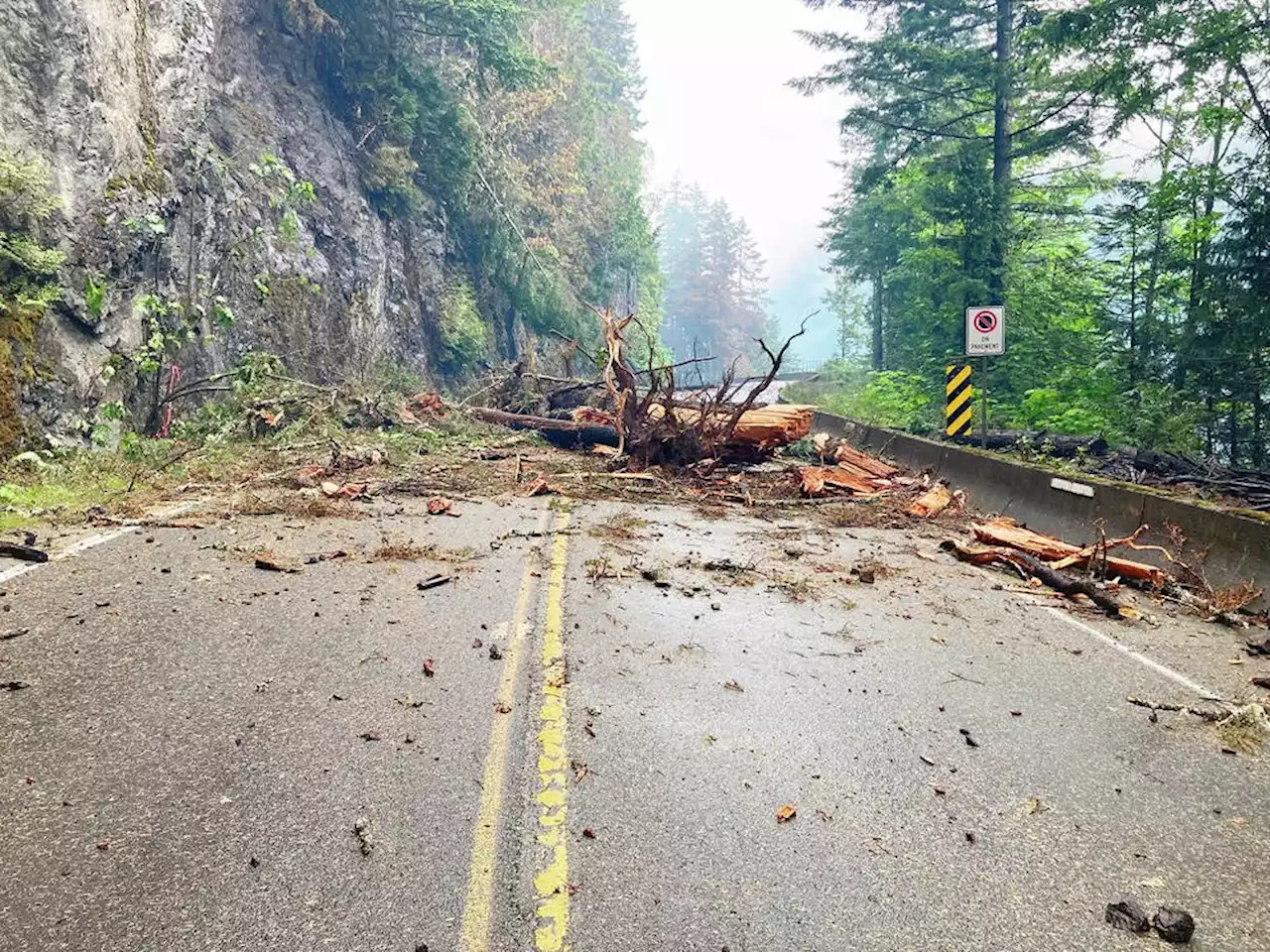 Supply convoys en route for Alberni Valley as Highway 4 remains closed due to wildfire