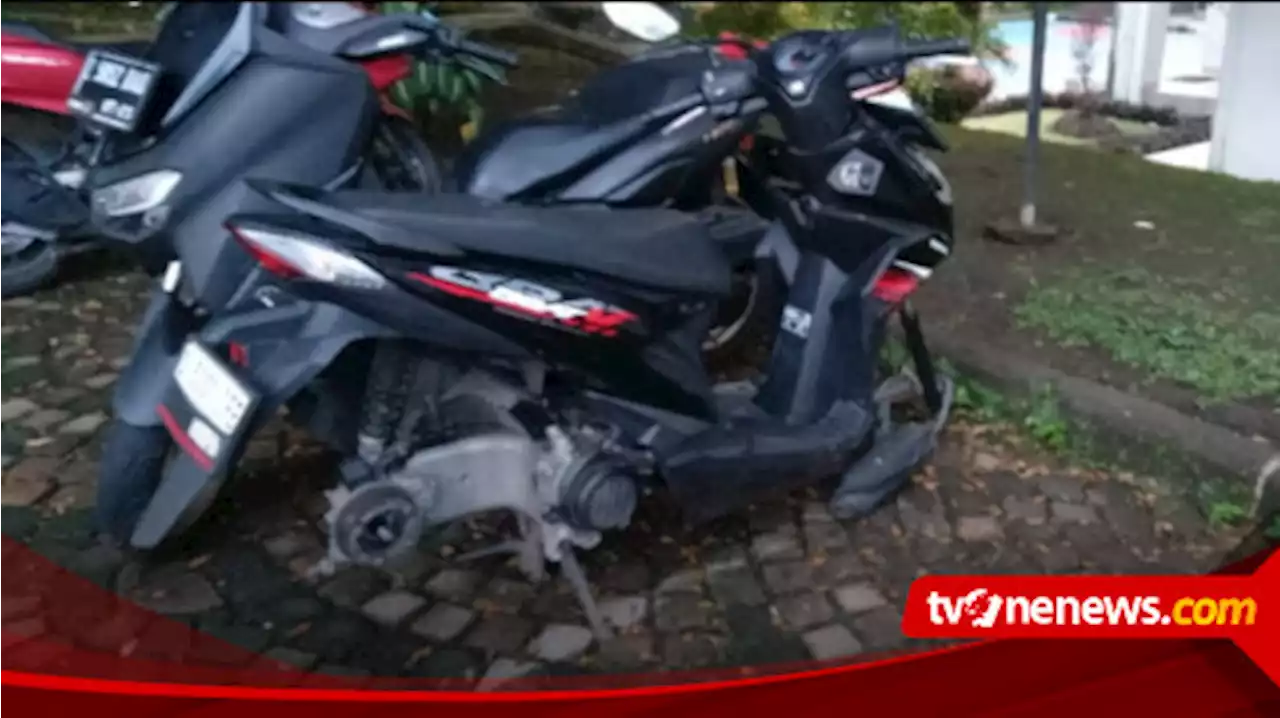 Ditinggal Berhari-hari, Ban dan Velg Motor Penjaga Kantin UPI Bandung Digondol Maling