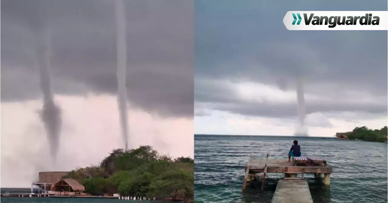 Video: Increíbles imágenes de trombas marinas en las Islas del Rosario