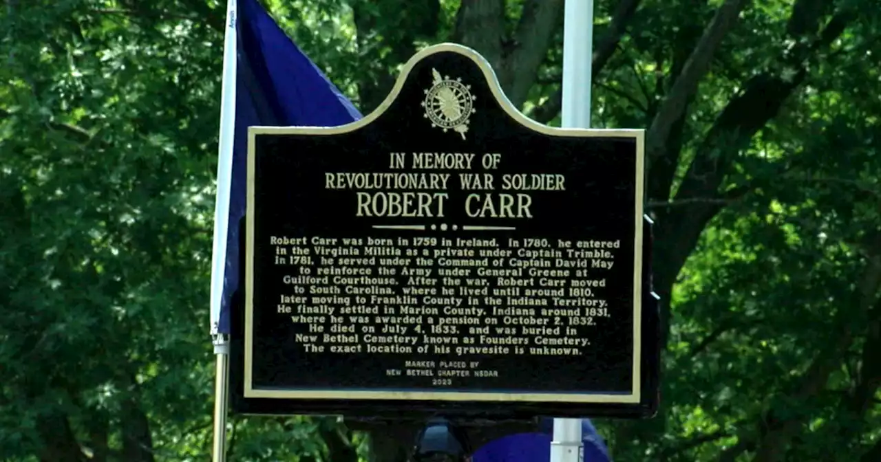 Marker to honor Indiana Revolutionary War veteran unveiled near Wanamaker