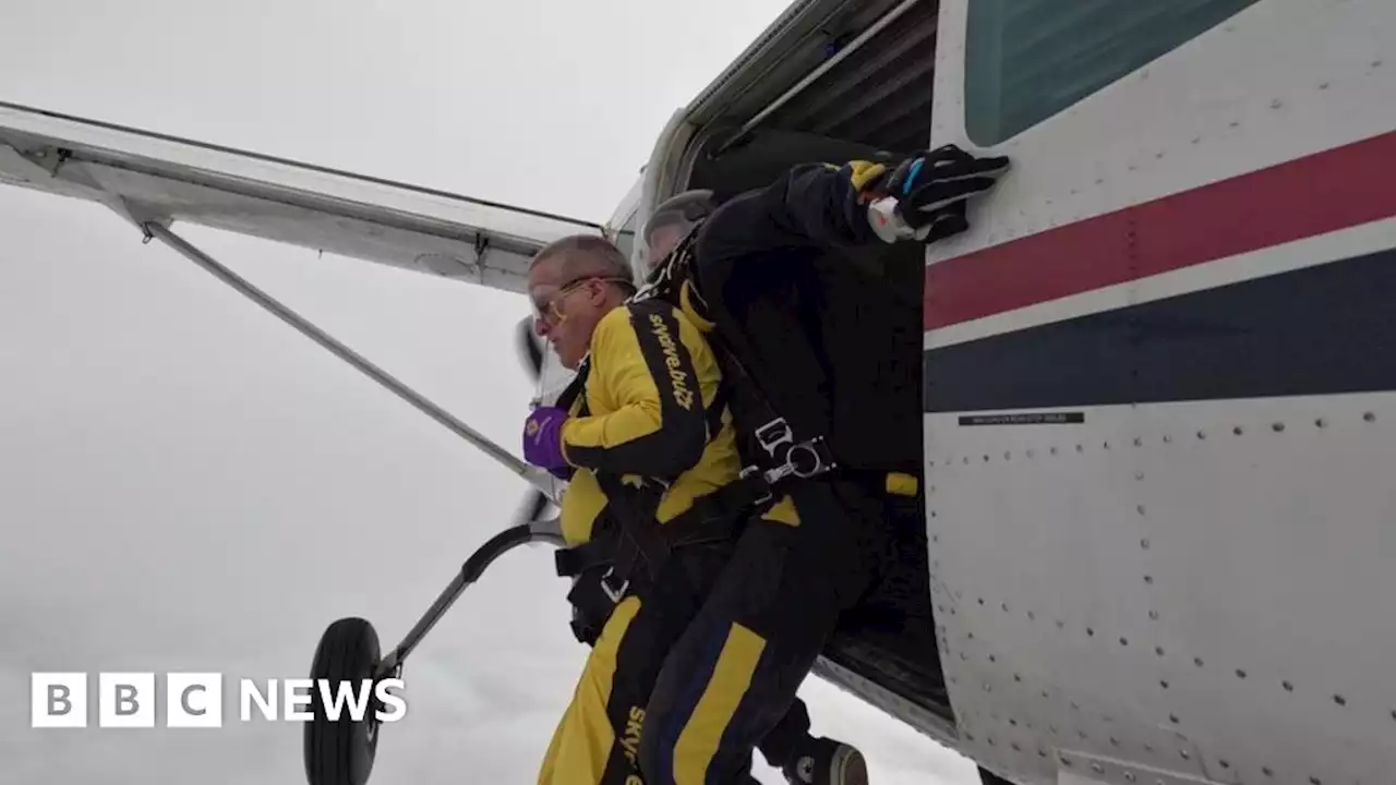 Nottinghamshire man with MND completes 'terrifying' 15,000ft skydive