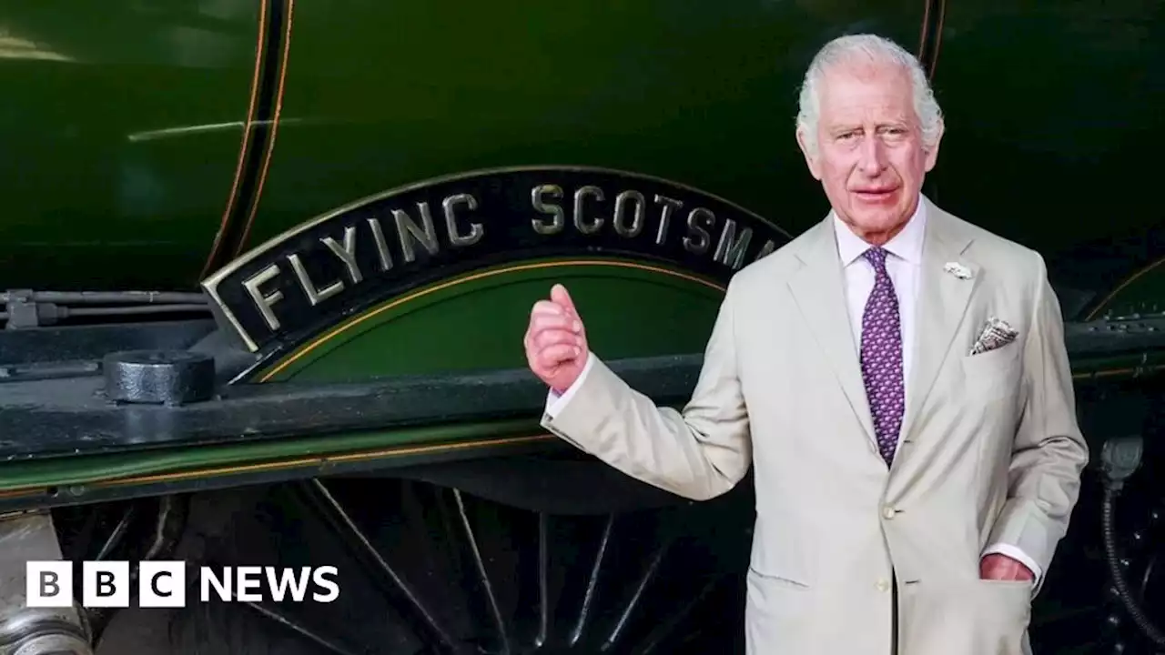 King Charles takes to Flying Scotsman's footplate on North Yorkshire visit