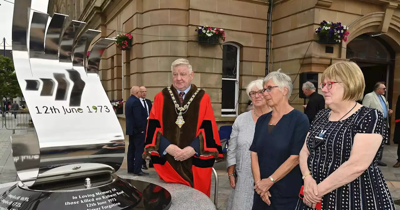 New memorial dedicated on 50th anniversary of Coleraine bombing