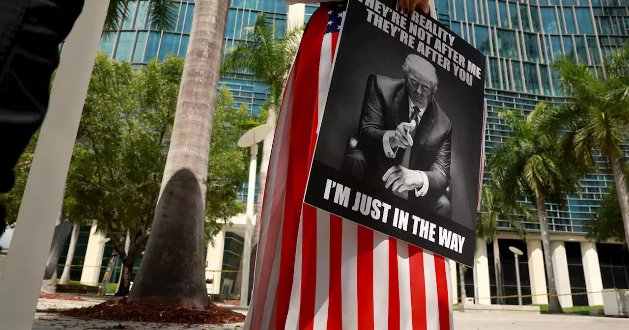 Trump arrives in Miami for Tuesday's arraignment on federal charges