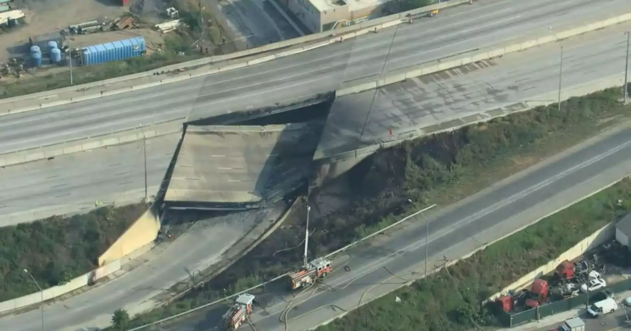 I-95 Philadelphia: Large truck fire causes roadway collapse near Cottman Avenue exit