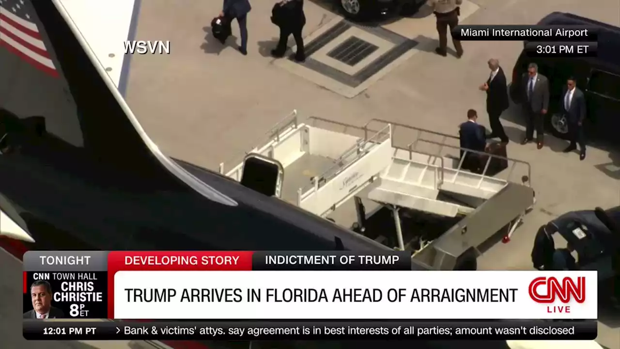 NOW: Trump has landed in Miami ahead of court appearance Tuesday