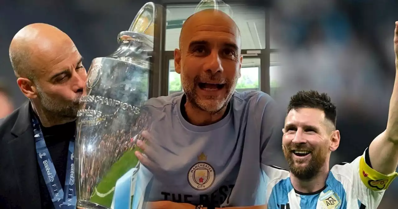 Video: Guardiola y el recuerdo de una imagen de Messi al ganar el Mundial