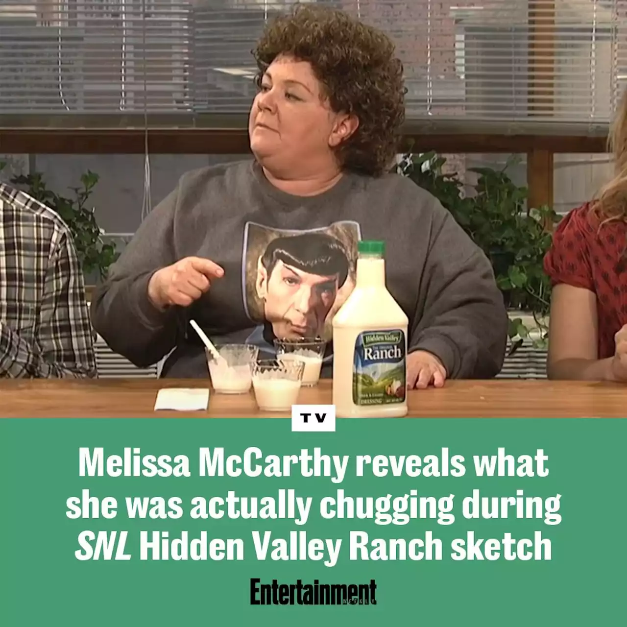 Melissa McCarthy reveals what she was actually chugging during 'SNL' Hidden Valley Ranch sketch