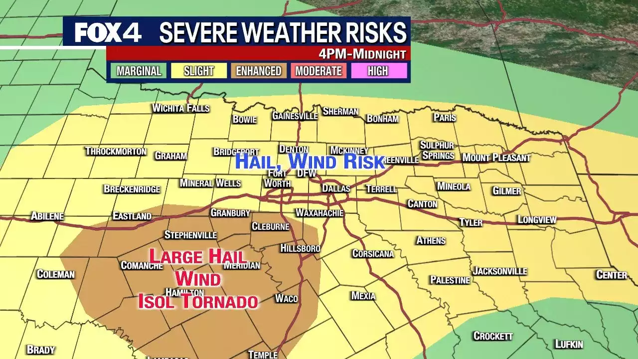 More hail, storms possible Monday, Tuesday in North Texas