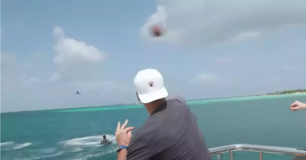 Tom Brady Knocks MrBeast's Drone Out of Air with Football Throw Off $300M  Yacht