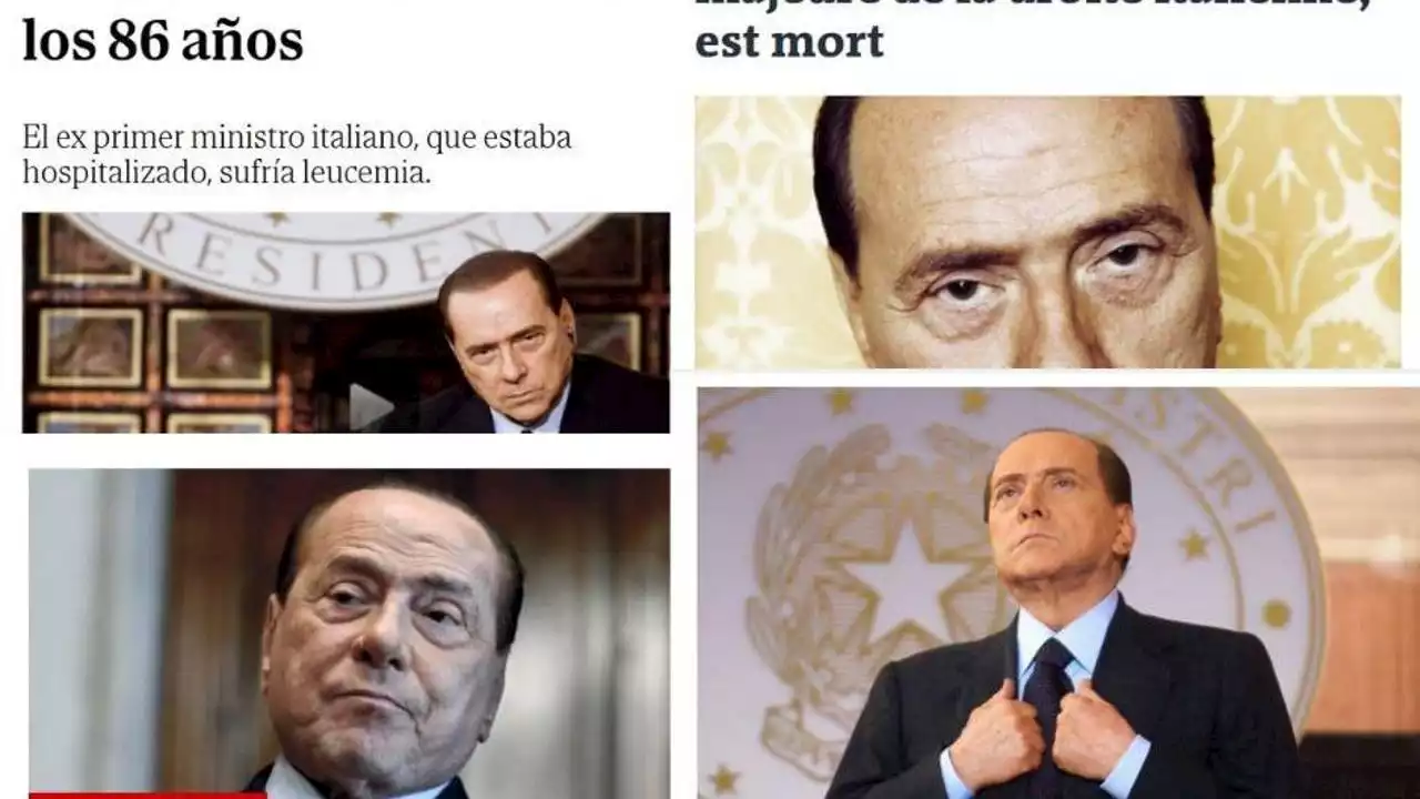 La notizia della morte di Berlusconi apre i siti di tutto il mondo