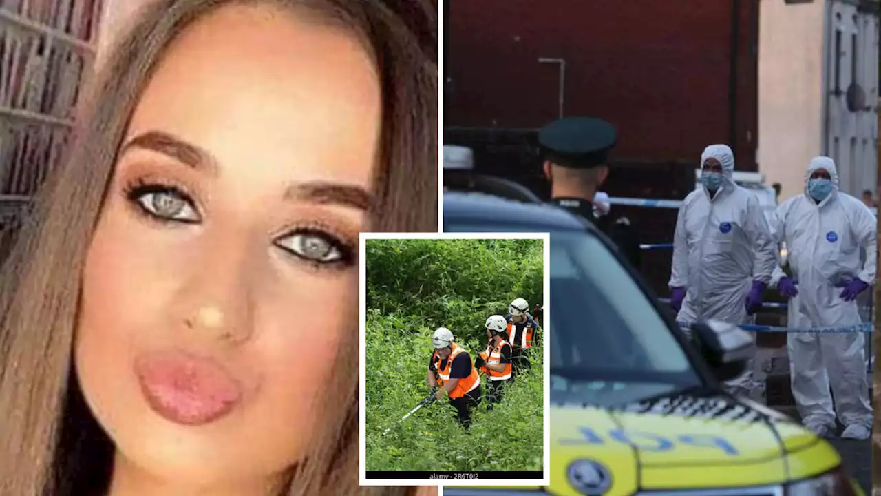 'Human remains' found in hunt for missing woman Chloe Mitchell, as police charge two men