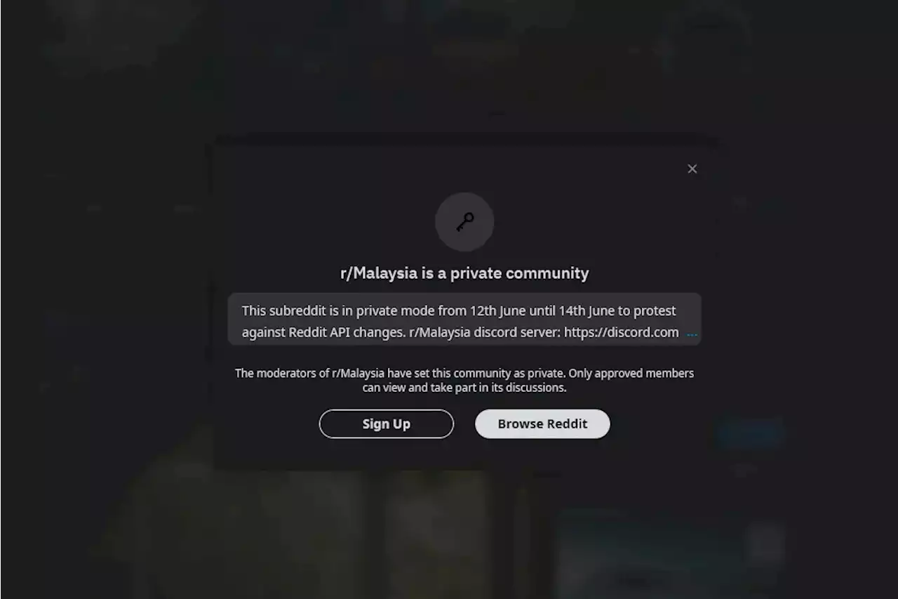 Thousands Of Subreddits Go Dark To Protest API Pricing Announcement, Including r/Malaysia