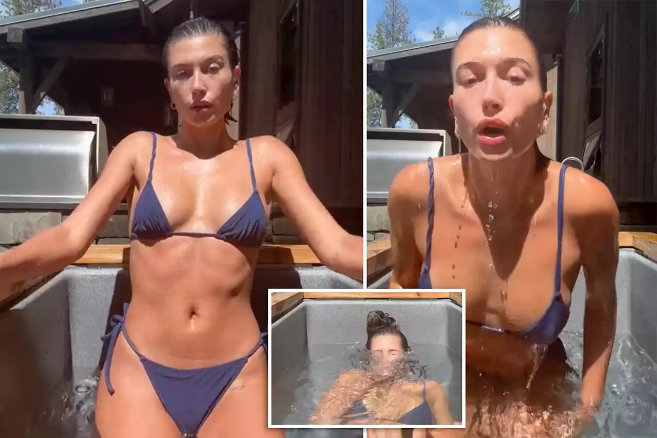 Hailey Bieber says cold plunging ‘helped a lot’ with anxiety, experts weigh in