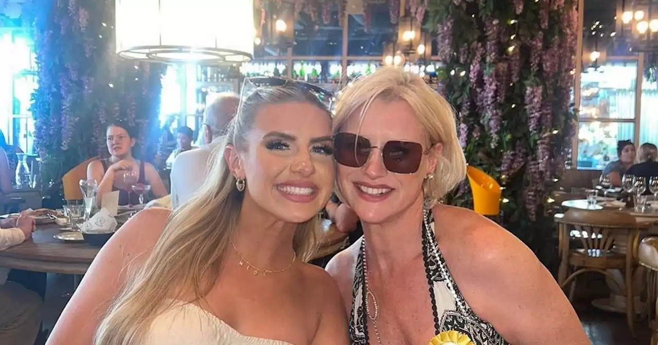 Chloe Burrows poses with her mum as fans are convinced they're sisters