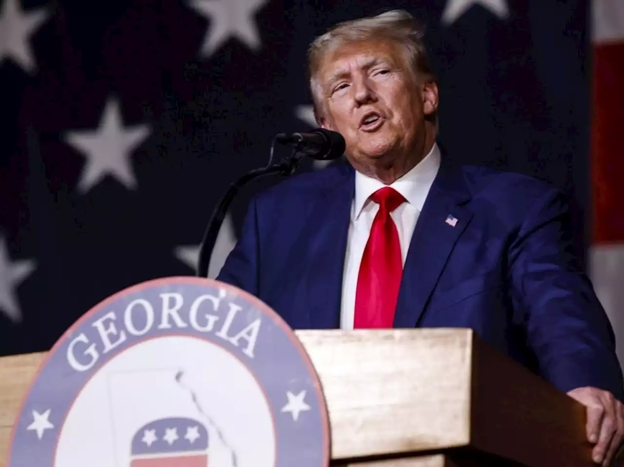 Trump blasts federal indictment as 'baseless' in Georgia speech