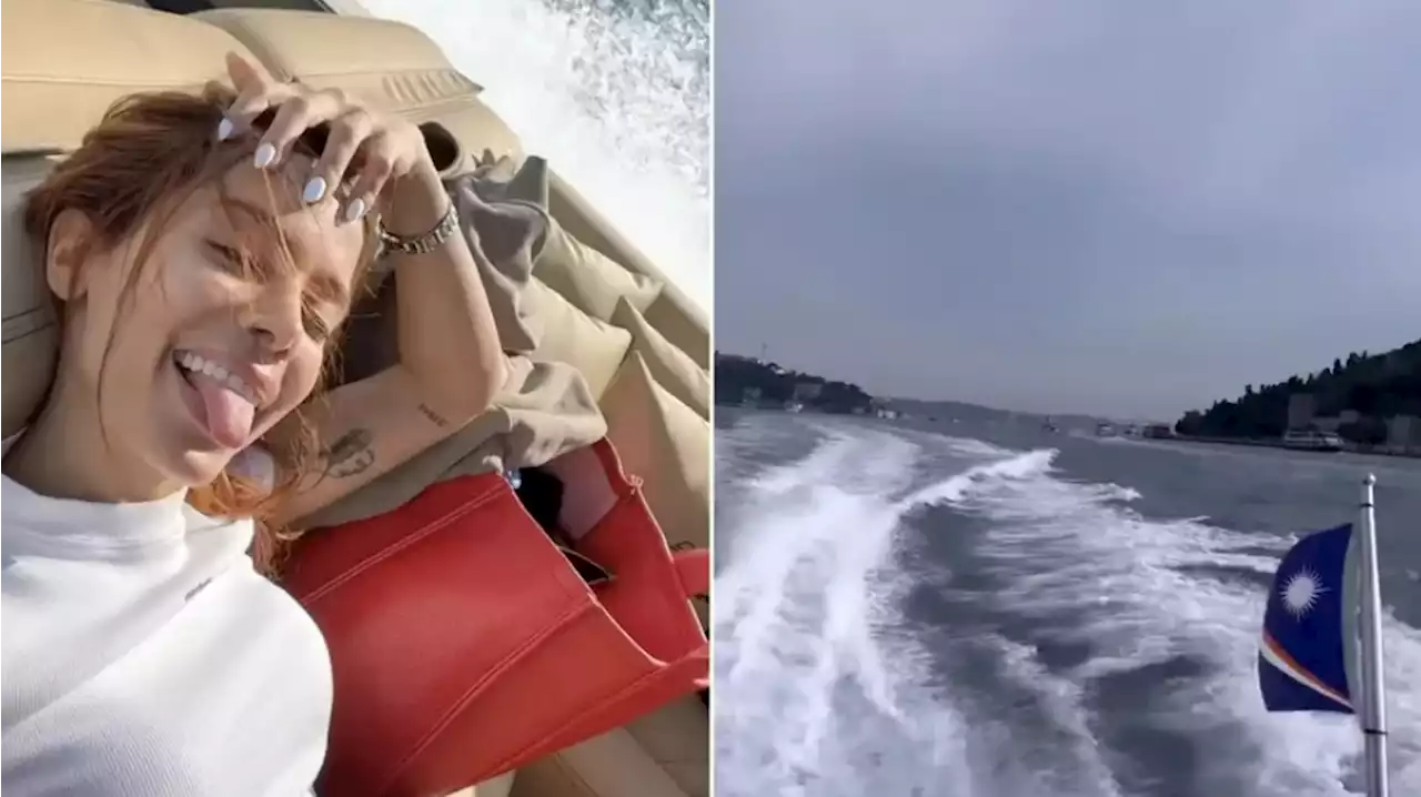 Após noitada juntos, Anitta e ator de ‘365 Dias’ curtem passeio de barco