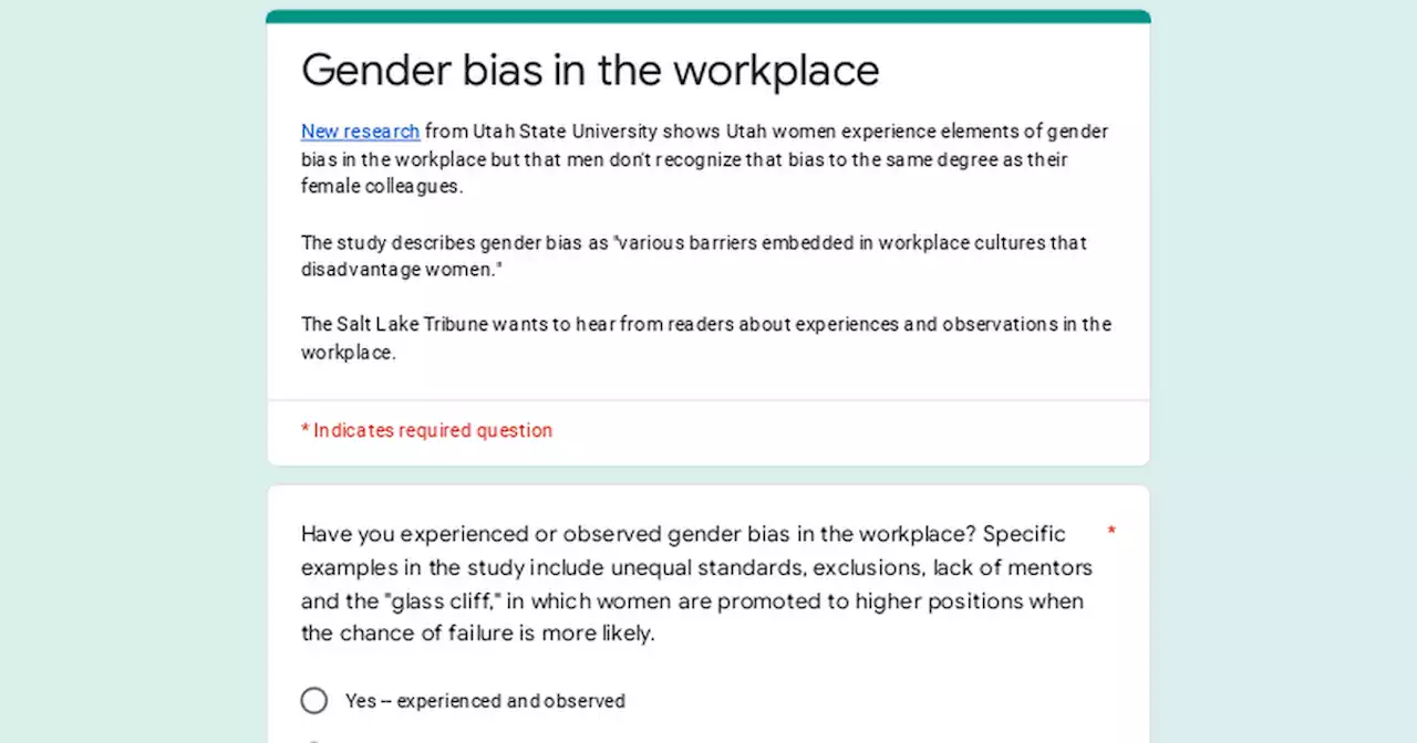 Gender bias in the workplace