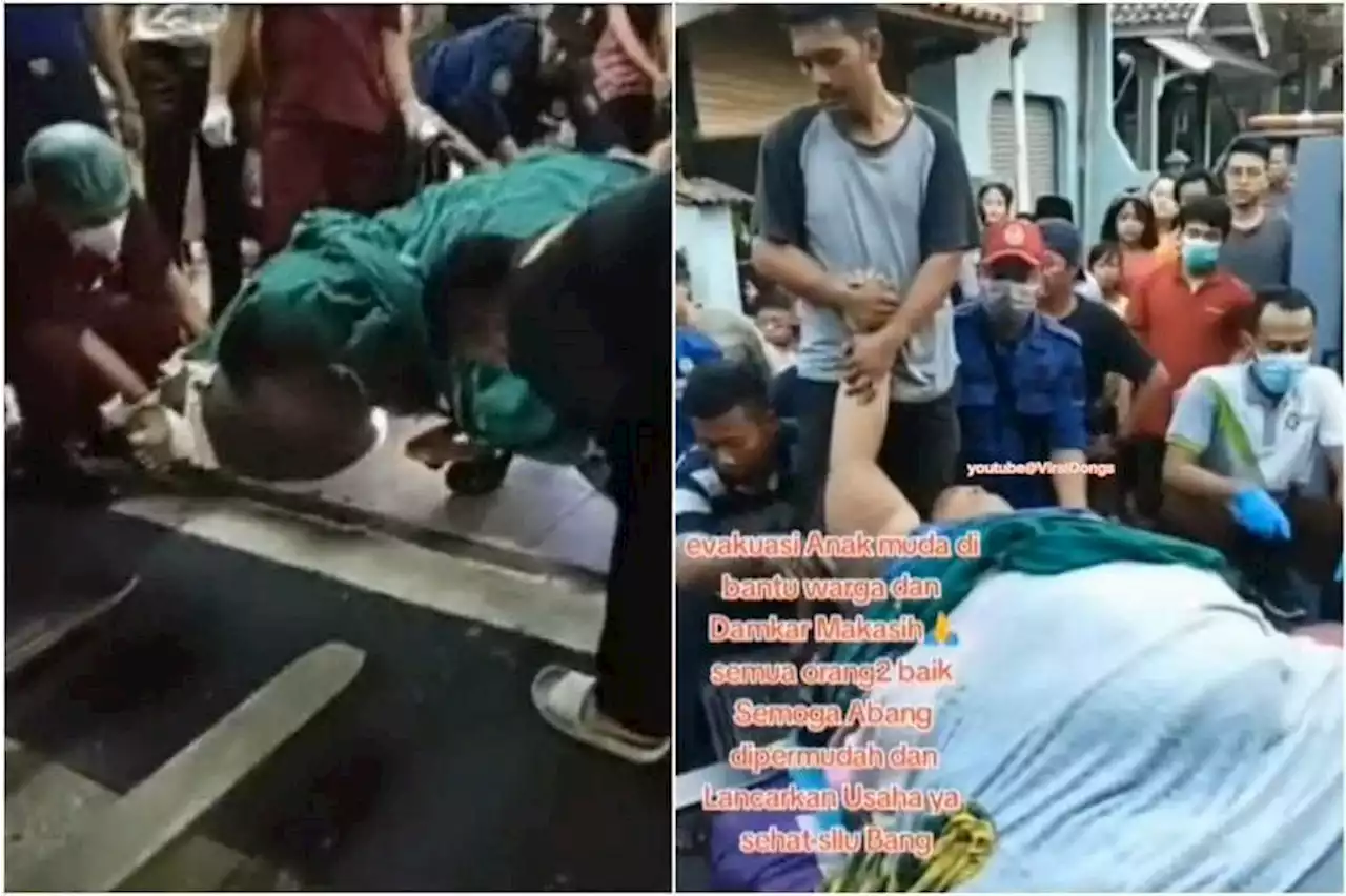 Forklift used to move 300kg Indonesian man to hospital