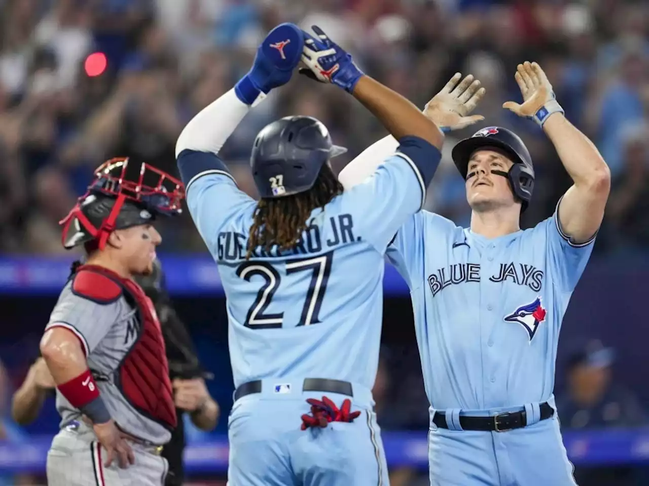 Biggio's booming three-run blast saves the day as Blue Jays avoid sweep