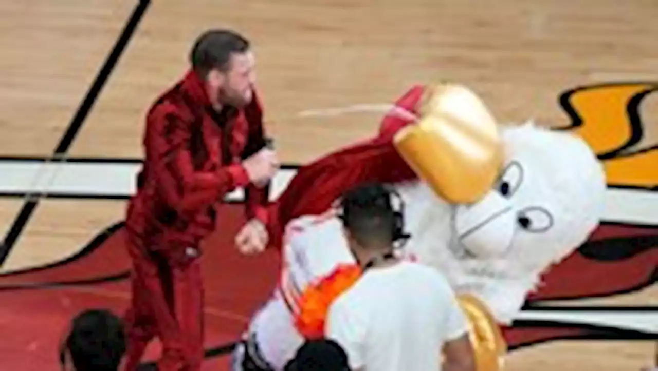 Mascot shows ‘Heat toughness’ after getting pummeled by Conor McGregor