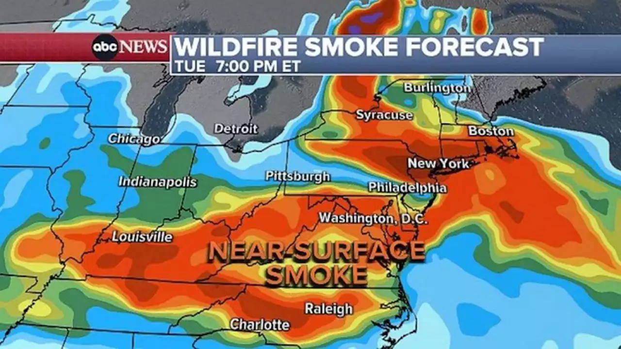 Wildfire smoke map: Which US cities, states are being impacted by Canadian wildfires