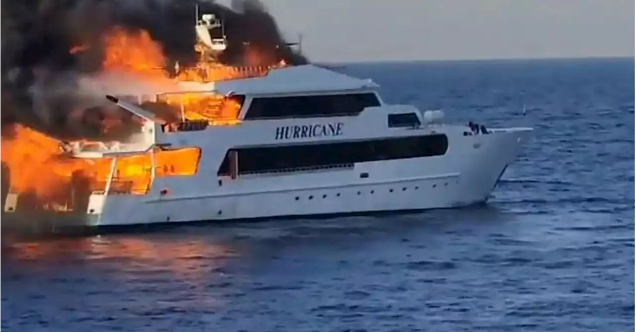 Three tourists missing after Egypt boat catches fire with dozens on board