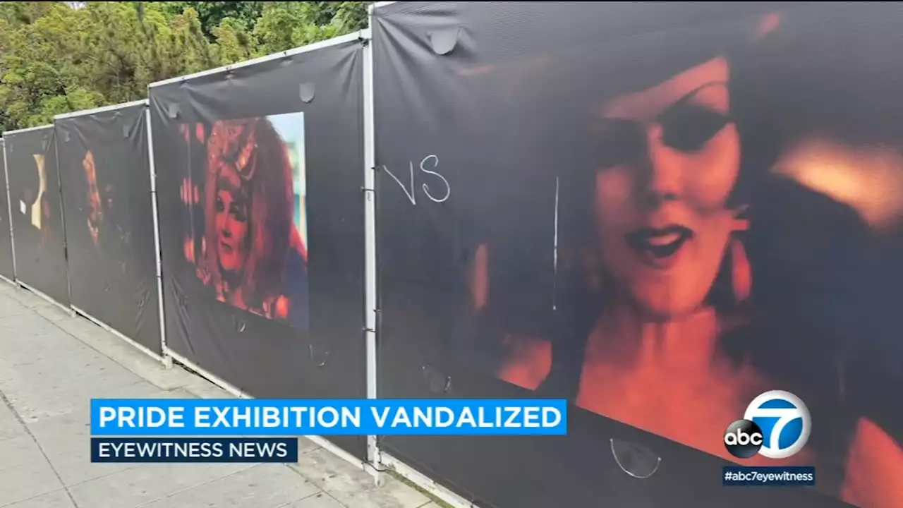 'America needs to get it together': Vandals deface WeHo LGBTQ portraits, bringing artist to tears