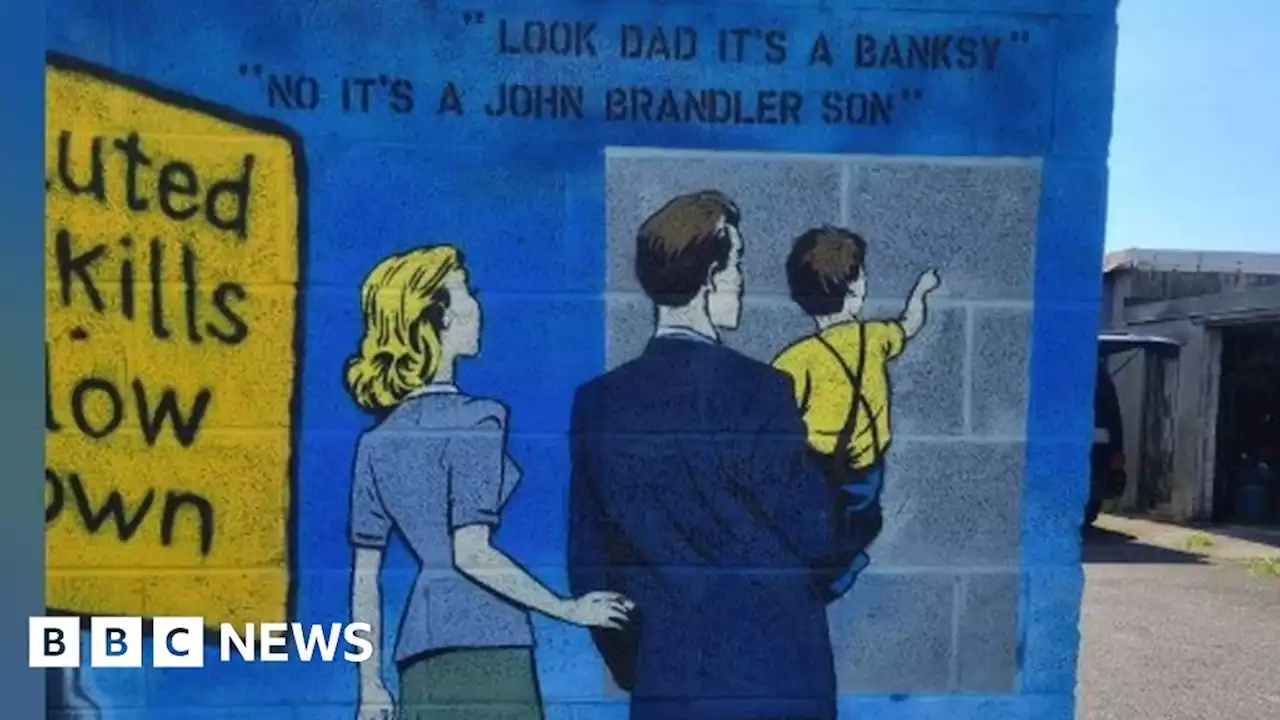 Port Talbot: New street art takes swipe at Banksy owner