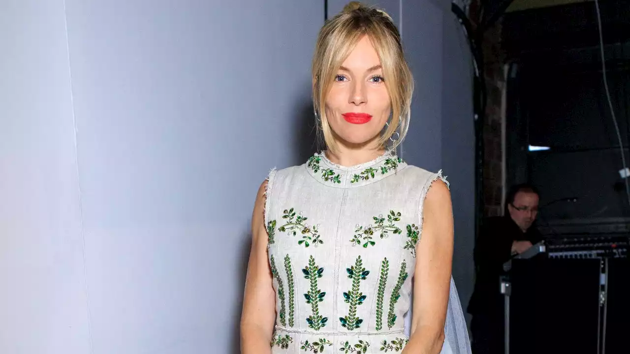 Sienna Miller Dresses Like A Fashion-Forward Bride, Wearing A Modern Twist On A Classic Veil