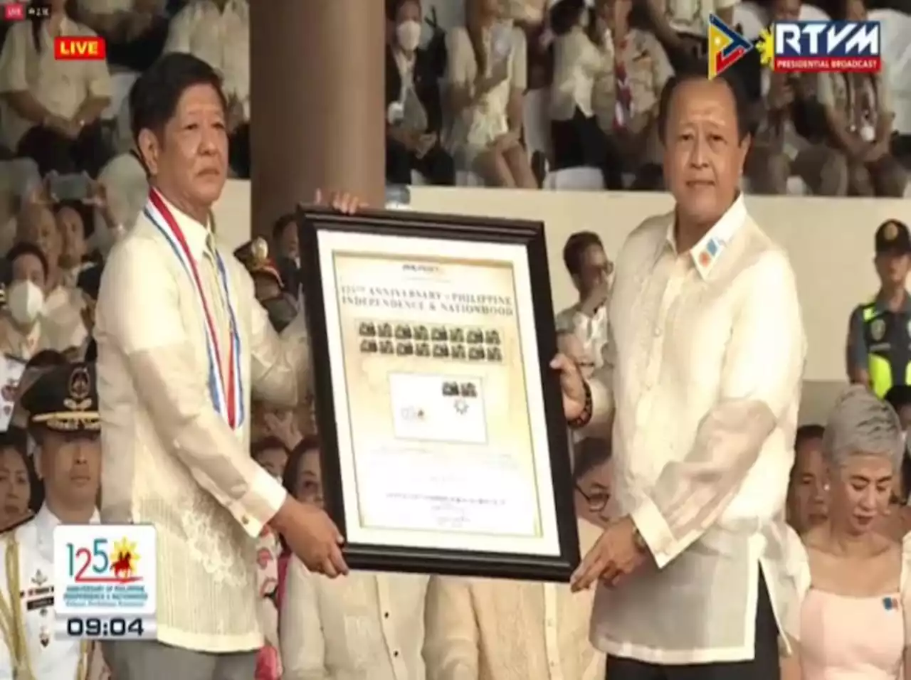 PBBM presented with commemorative Independence Day PHLPost Stamps | BusinessMirror