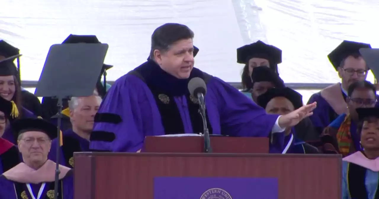 Gov. Pritzker throws out quotes from 'The Office' in Northwestern commencement speech