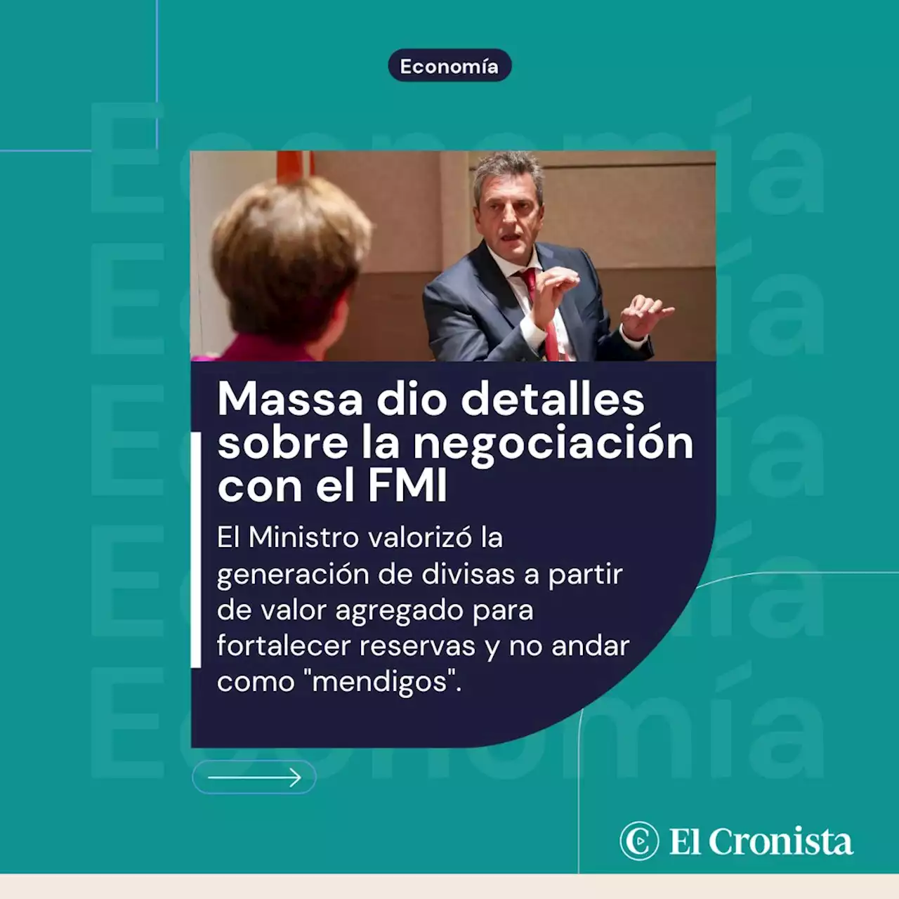 Sergio Massa dio detalles sobre la negociaci�n con el FMI y los efectos del acuerdo