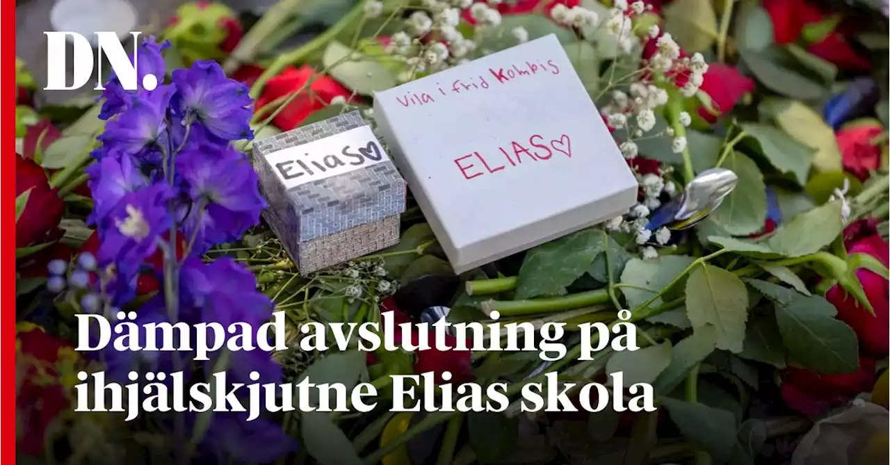 Dämpad avslutning på ihjälskjutne Elias skola