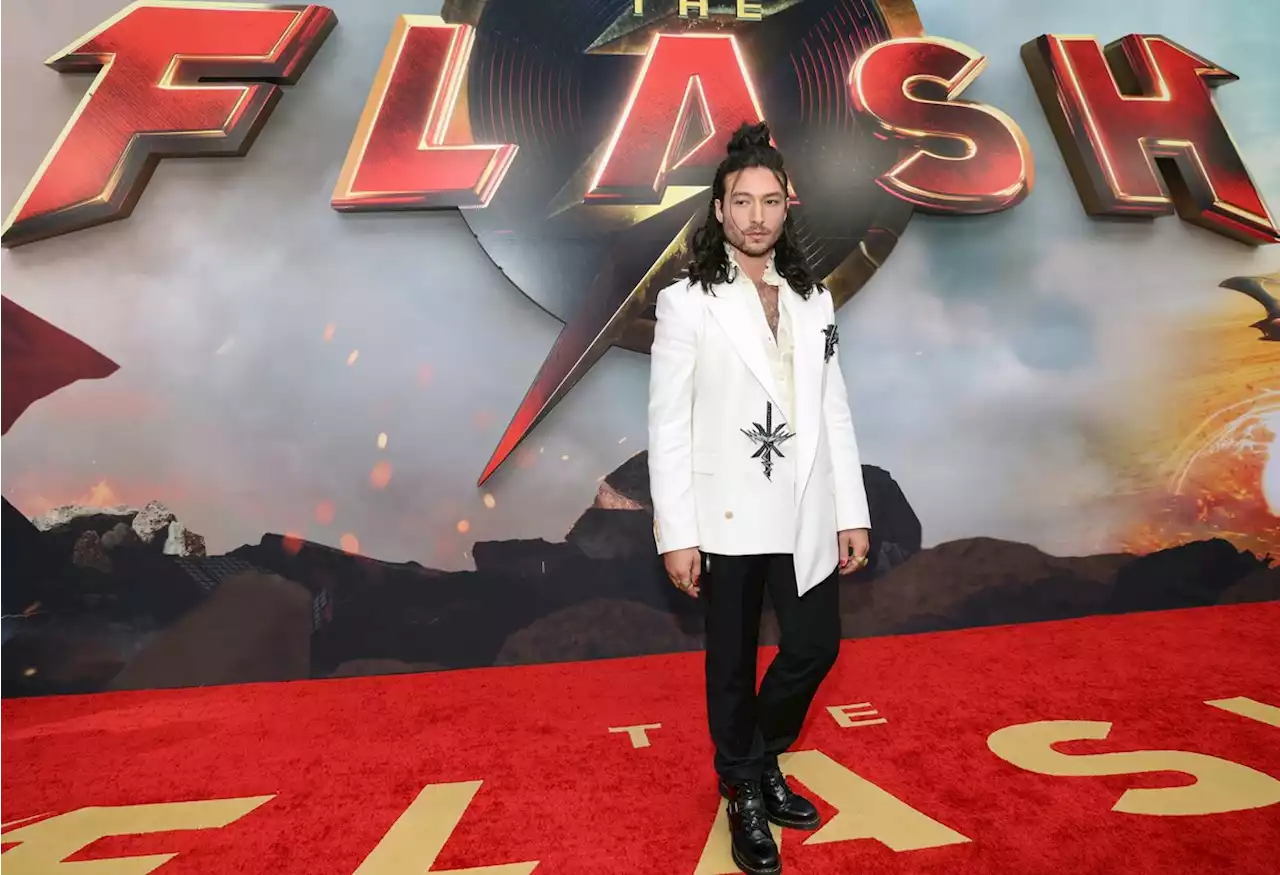 Ezra Miller Walks Red Carpet At ‘The Flash’ Premiere In First Hollywood Appearance Since Legal Issues