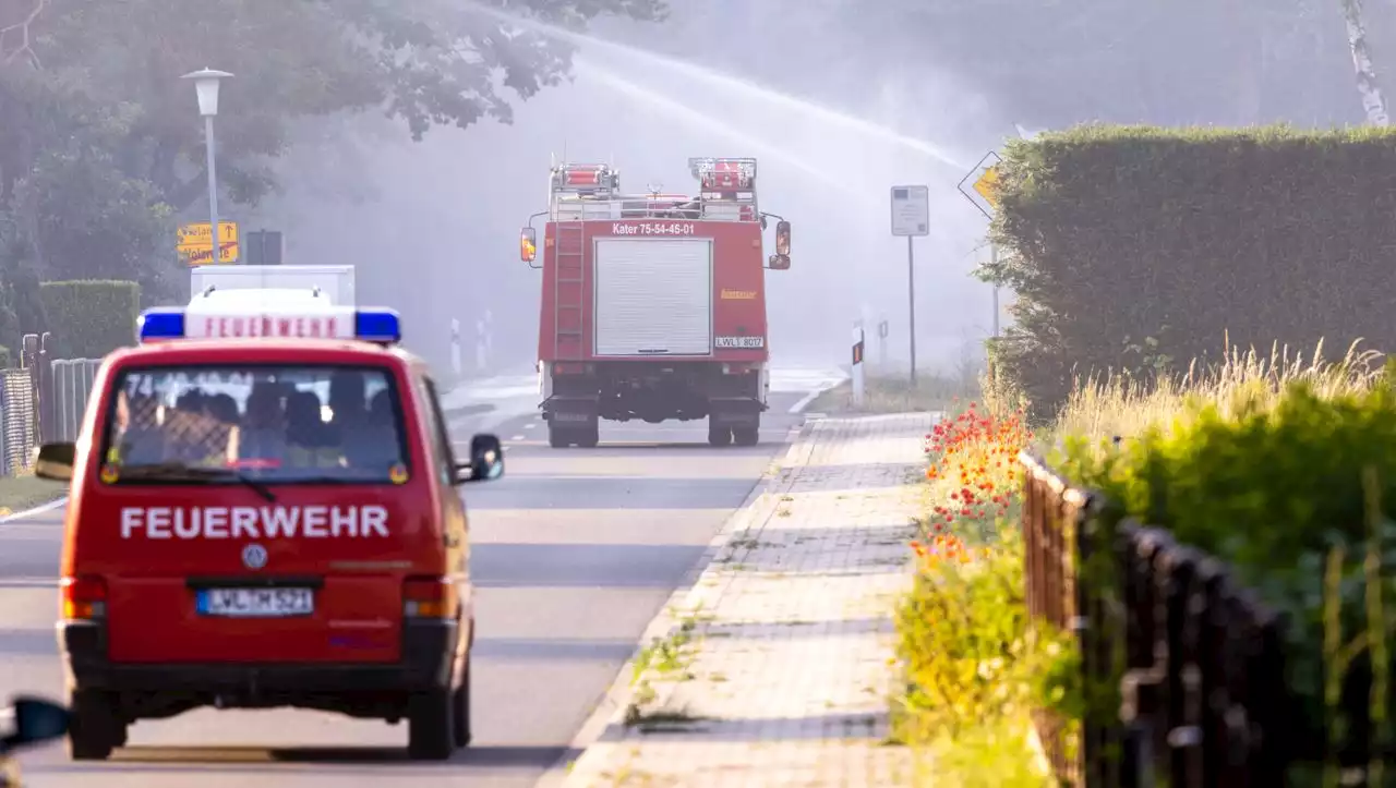 Explosionen und aufkommender Wind fachen Waldbrand bei Lübtheen wieder an