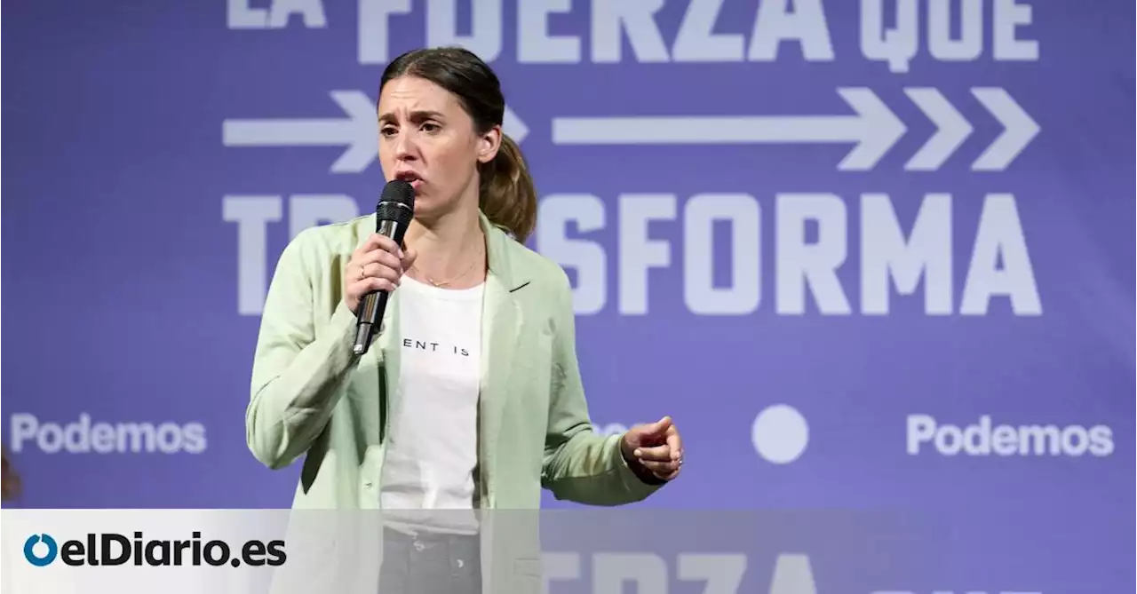 Irene Montero: 'Los pactos de PP y Vox ponen en peligro los derechos de las mujeres'