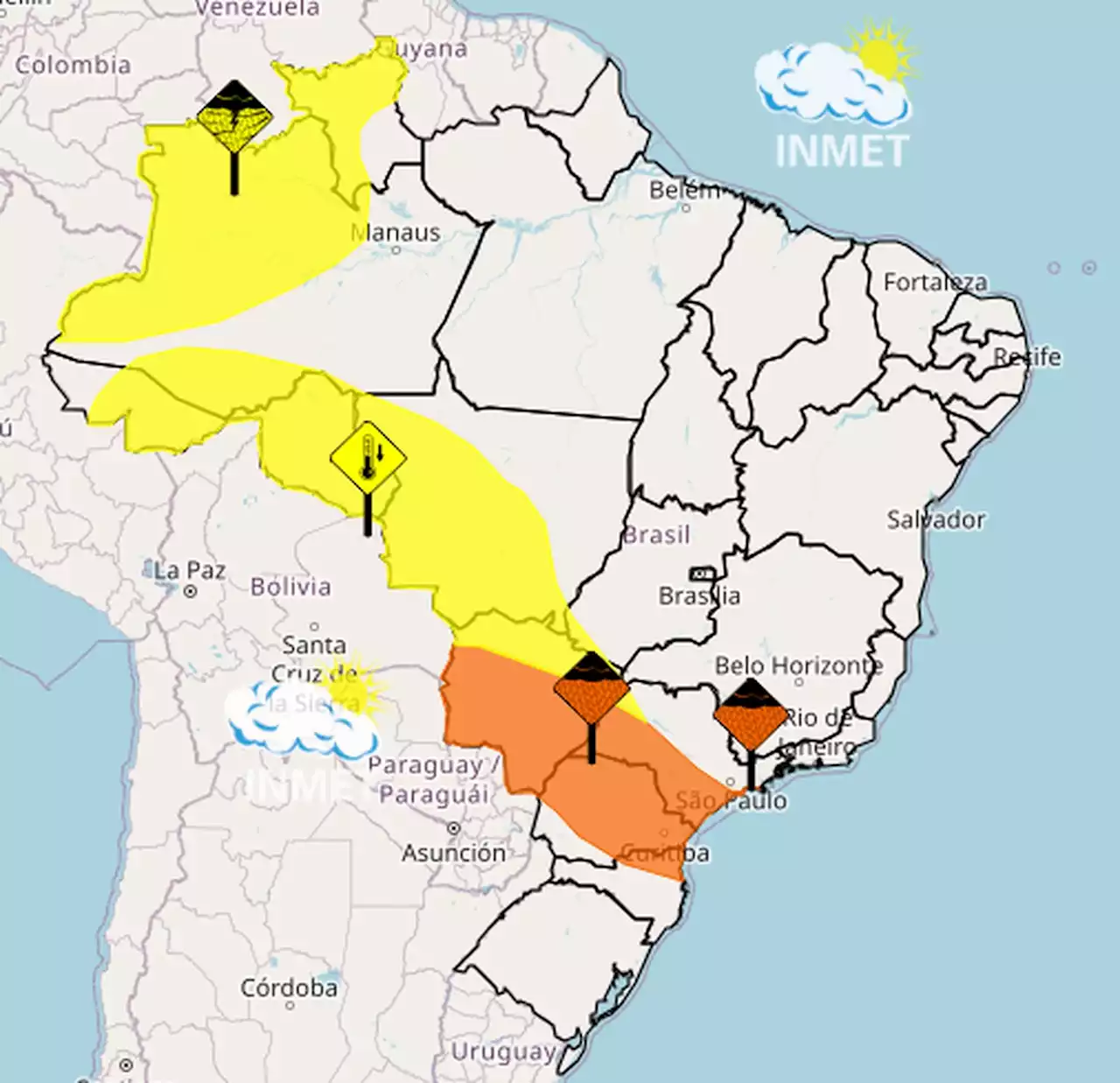 Após 'chuva congelada', Sudeste e Sul do país terão mais dias de frio, de chuva e passagem de ciclone