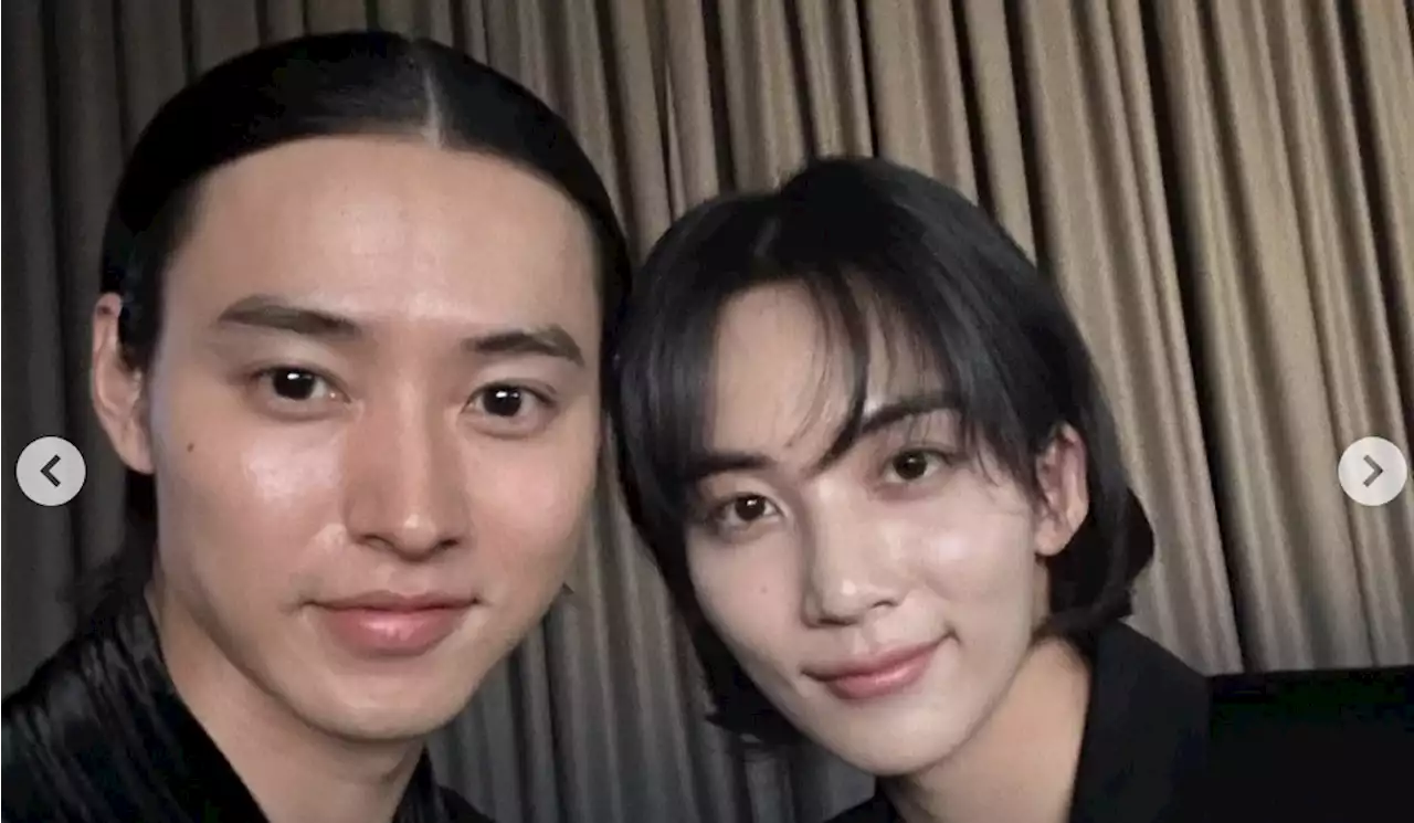 Seventeen's Jeonghan poses for photo with Japanese actor Kento Yamazaki