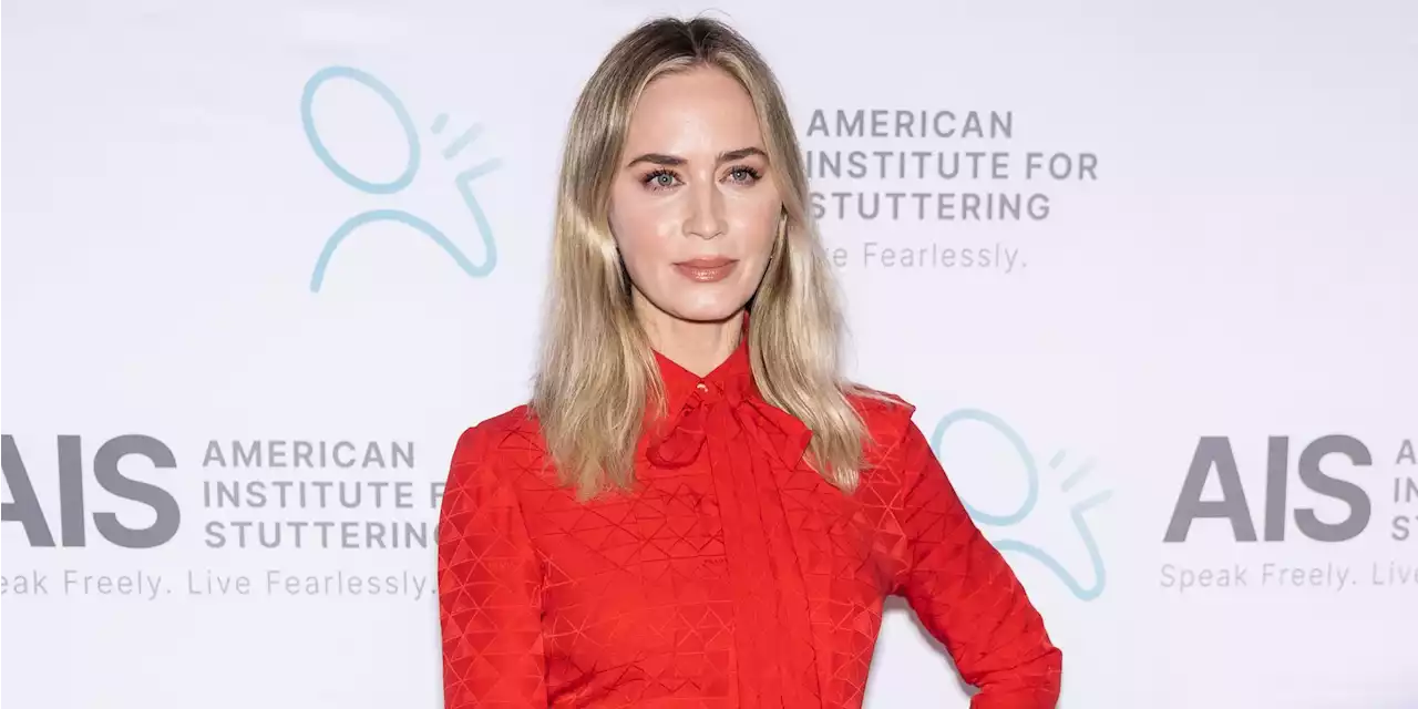 Emily Blunt Is All Elegance in a Vibrant Red Gown and Sandals at a Charity Gala