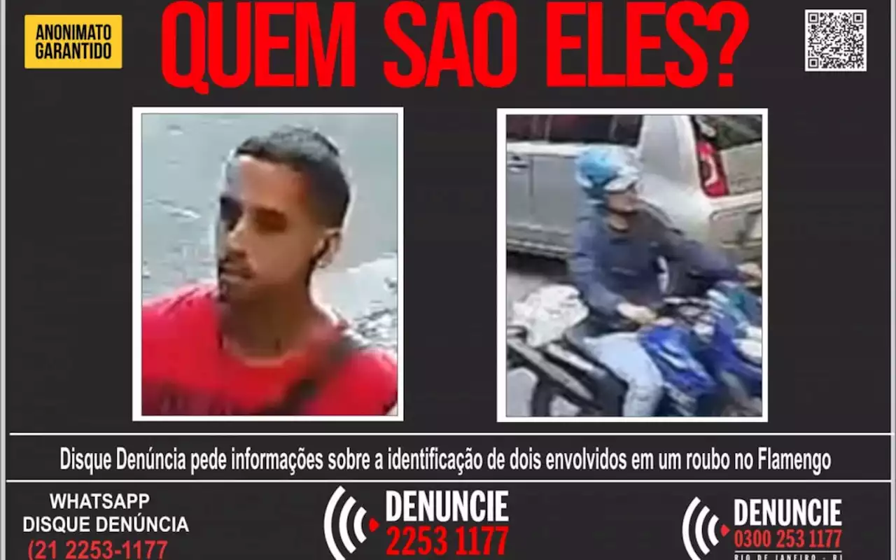 Disque Denúncia pede informações sobre suspeitos de roubar idosa no Flamengo | Rio de Janeiro | O Dia