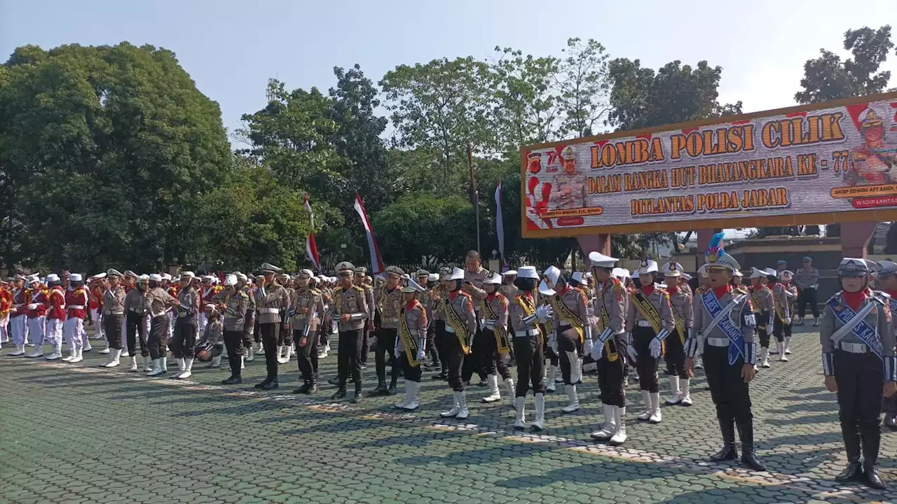 Ratusan Polisi Cilik Ramaikan HUT Bhayangkara ke-77 di Polda Jabar