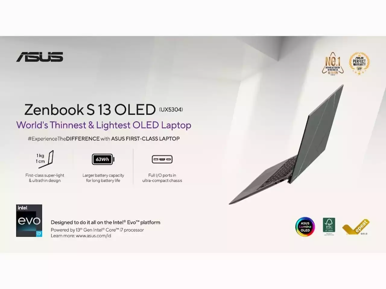 Zenbook S13 OLED, Laptop Super Tipis yang Ramah Lingkungan